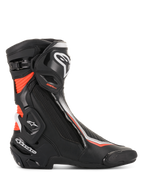 Alpinestars SMX Plus V2, botas de moto para carreras para hombre, negras, blancas y rojo fluorescente, con protección Multi-Link Control y microfibra