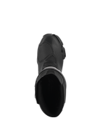 Botas Alpinestars Stella SMX-6 V3, botas de conducción de alto rendimiento para mujer, negras, vista superior que muestra la apertura interior, zona de cambio reforzada y diseño ergonómico aerodinámico.