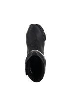 Botas Alpinestars Stella SMX-6 V3, botas de motociclismo de competición y deportivas para mujer, negro y blanco, vista superior que muestra la abertura de entrada y la puntera aerodinámica, construcción de microfibra duradera.