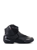 Alpinestars SMX-1 R V2 Vented Boots, botas de moto de corte bajo negras, perfil lateral con paneles de microfibra perforados, protección de talón en TPU y deslizador de puntera, cierre con correa de velcro, calzado deportivo para carretera
