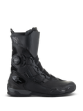 Botas Alpinestars SP-X BOA Drystar, botas de moto touring, negro y gris oscuro, perfil lateral con el sistema de cierre BOA Speed Lace y la marca Drystar, diseño impermeable de media caña con refuerzos de malla y TPU