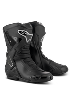 Botas Alpinestars Stella SMX-6 V3 Drystar, botas de alto rendimiento para mujer, color negro y plata, parte superior de microfibra impermeable con protección de TPU, diseño derivado de las carreras para circuito y calle