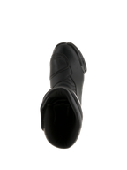 Botas Alpinestars SMX S Waterproof, negro, vista desde arriba que muestra la apertura interior y la parte superior de microfibra duradera, calzado de motociclismo sport-touring