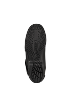 Botas Alpinestars New Land GORE-TEX, negras, vista inferior de la suela de compuesto de caucho vulcanizado, patrón de dibujo texturizado para agarre y tracción, con el logotipo de Alpinestars en relieve, calzado de motociclismo para carretera y touring