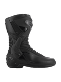 Botas Alpinestars SMX-6 V3 GORE-TEX, negro y gris oscuro, botas de alto rendimiento impermeables para motociclismo, con refuerzo lateral de tobillo en TPU y placa de espinilla, construcción ergonómica de microfibra con paneles de malla 3D, logotipo GORE-TEX en el lateral, calzado especializado para rendimiento en circuito y calle
