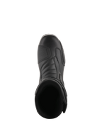 Botas Alpinestars Radon Drystar®, negras, vista superior de botas de touring para motocicleta con protector de cambio reforzado y puntera ergonómica, material sintético para un rendimiento impermeable en todas las estaciones