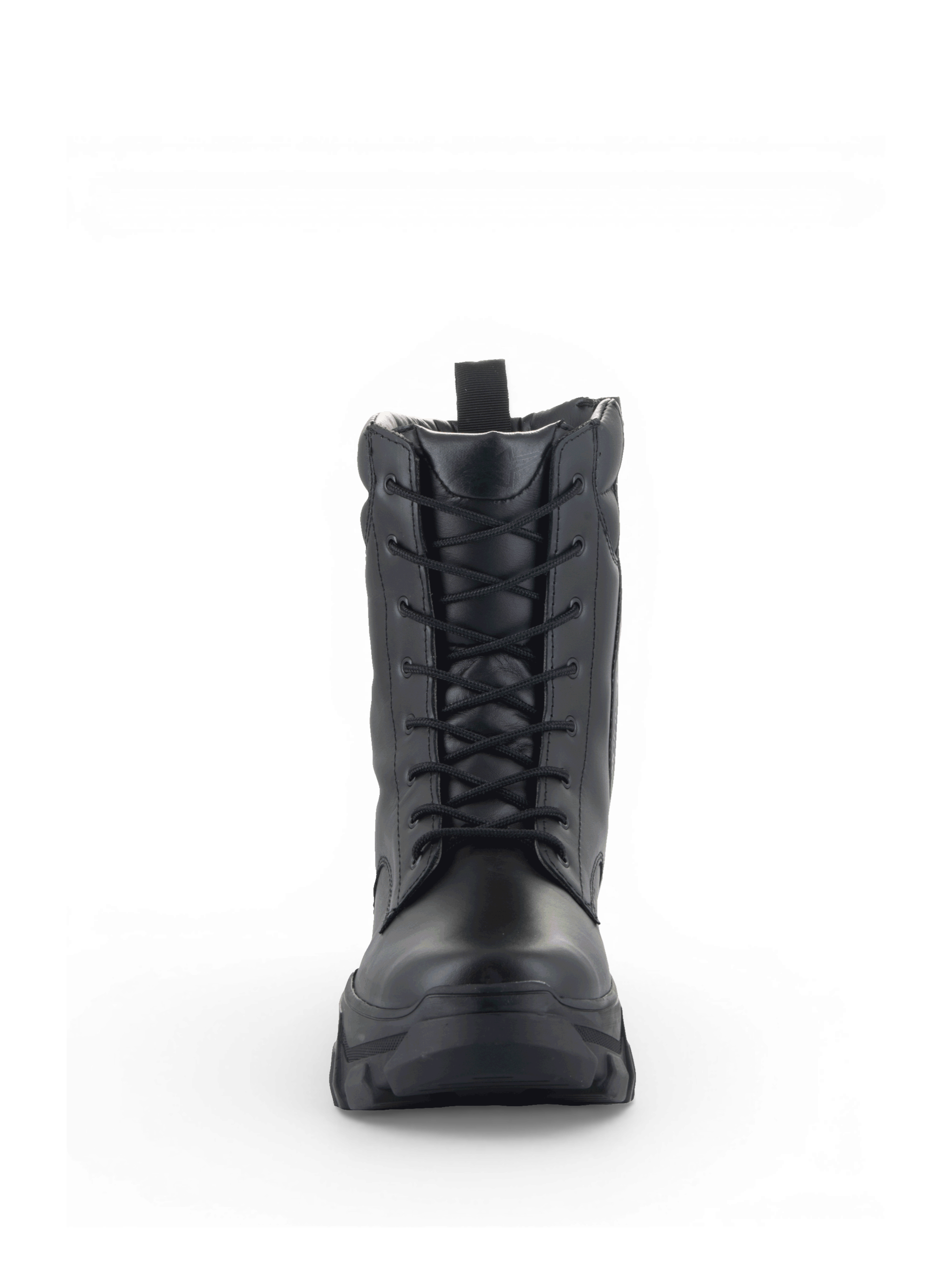 Botas Alpinestars Ava, botas de moto urbanas para mujer, negras, en cuero con cordones frontales y suela elevada robusta
