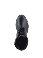 Alpinestars Botas Ava, botas de moto urbanas para mujer, negras, de cuero, vista superior con cordones y suela de goma