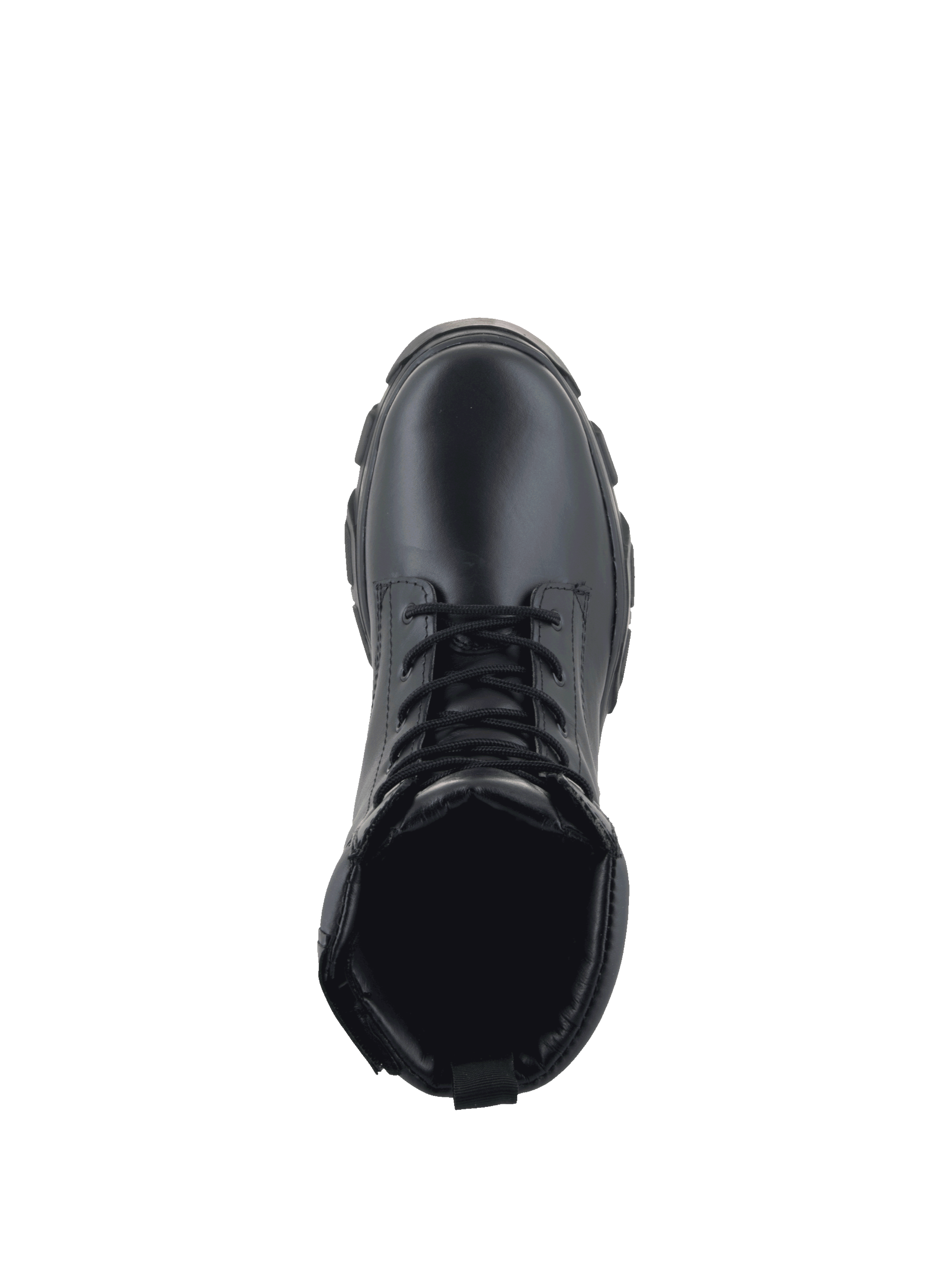 Alpinestars Botas Ava, botas de moto urbanas para mujer, negras, de cuero, vista superior con cordones y suela de goma