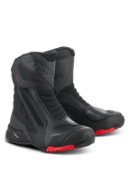 Botas Alpinestars RT-7 Drystar, botas de turismo para motocicleta, negro y rojo, con membrana impermeable Drystar, construcción duradera de textil y microfibra, suelas rojas con tacos y zonas protectoras reforzadas para aventuras en todo terreno