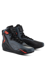 Zapatos Moto Alpinestars Faster-4 | Ligeros, Transpirables, Protección | Negro/Blanco/Rojo, Talla 44.5