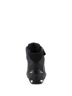 Alpinestars Stella Faster-4 Shoes, Women's Motorcycle Riding Shoes, Black, rear view showing the padded collar, reinforced TPR heel counter, and reflective accents, sleek performance design for road riding
