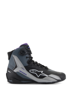 Alpinestars Stella Faster-4, zapatos de moto para mujer, negros y morados, construcción técnica de microfibra protectora.