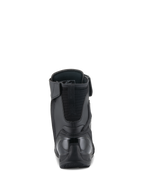 Alpinestars Superfaster Shoes, zapatos para motociclismo, negros, vista trasera con talonera de TPU reforzado y extensión acolchada para el tendón de Aquiles, diseño elegante de caña alta para protección en conducción deportiva