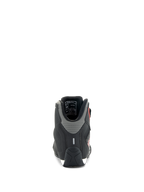 Zapatos Alpinestars Sektor, calzado de conducción para motocicleta, negro y rojo brillante, vista trasera que muestra paneles grises en el talón y tira reflectante, construcción ligera de microfibra para conducción en carretera