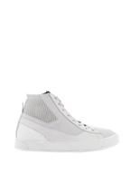 Alpinestars Stated Shoes, men's urban motorcycle shoes in white and cool gray, with nubuck upper and vulcanized sole.