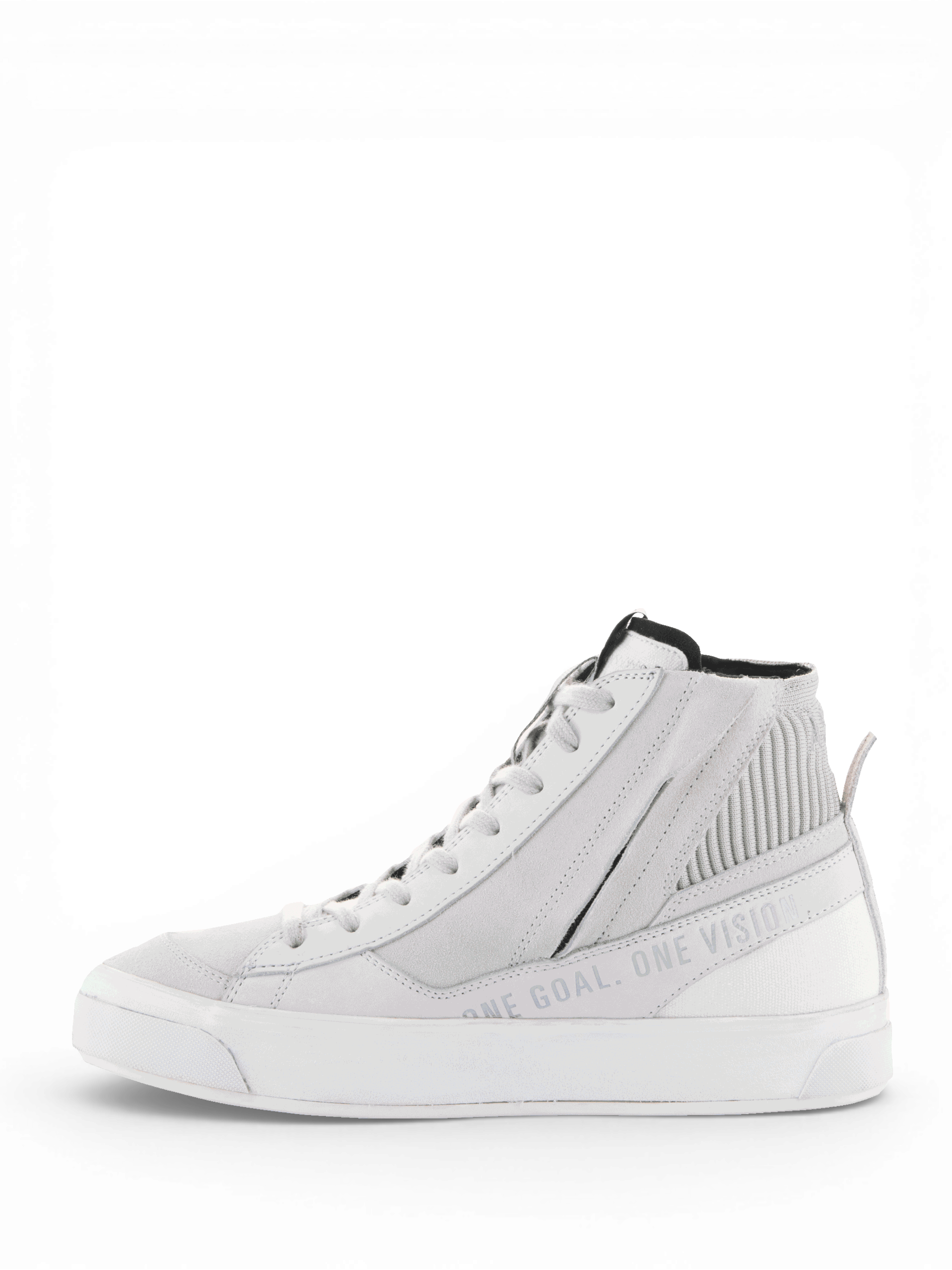 Alpinestars Stella Stated Podium, zapatos de moto urbanos para mujer, blancos y grises, con cremallera lateral y suela vulcanizada, estilo retro minimalista.
