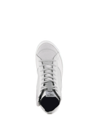 Alpinestars Stella Stated Podium, zapatos de moto urbanos para mujer, blanco y gris, vista superior.