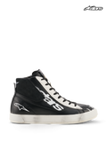 Alpinestars Zapatos Stated Flair, zapatos de moto urbanos para hombre, negros y blancos, de cuero con protección CE y estética retro racing