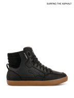 Alpinestars Zapatos J-6 Impermeables, zapatos de moto urbanos para hombre, negros y de goma, de cuero con membrana impermeable y suela de goma