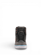 Alpinestars J-6 Impermeable Canvas, zapatos de moto para hombre, gris y negro con detalles azul claro, estilo urbano