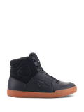 Zapatos Alpinestars Chrome Drystar®, calzado urbano para moto, negro con suela de goma, diseño de caña alta con paneles de cuero de primera calidad y ante, calzado protector de estilo urbano casual