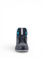Alpinestars Chrome Drystar, zapatos de moto para mujer, negros y turquesa, impermeables, de cuero y ante, vista frontal