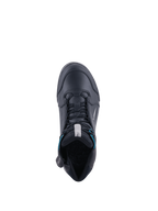 Alpinestars Chrome Drystar, zapatos de moto para mujer, negros con detalles en turquesa, impermeables, calzado urbano en vista superior