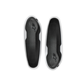 Alpinestars Toe Slider, motorcycle racing boot replacement sliders, Black and White, oval-shaped protection pads with embossed star logo, durable metal spare parts for racing boots