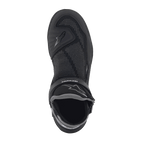Alpinestars Speedflight Street Shoes, Black Gun Metal, top-down view of a single shoe featuring a mesh upper, TPU reinforcements, and hook-and-loop strap, urban motorcycle riding shoes