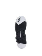 Suela de los zapatos de moto Alpinestars Speedflight Street, negra y blanca, goma de doble densidad y tecnología TPF.