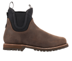 Zapatos Alpinestars Turnstone, botas Chelsea de cuero marrón chocolate, calzado urbano para motocicleta, paneles laterales elásticos negros, suela con dibujo resistente, silueta clásica