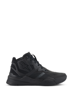 Zapatos Alpinestars Speedflight, zapatillas negras de caña alta, calzado urbano para montar en moto, parte superior de ripstop con refuerzos sin costuras, logotipo de estrella de Alpinestars, suela gruesa de doble densidad, estilo streetwear moderno