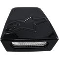 Alpinestars Supertech M10/M8 Helmet Rear Vent Frame, accesorio para casco, negro brillante con logotipo de estrella en relieve, inserto de rejilla de malla plateada, componente de ventilación trapezoidal para cascos de off-road