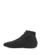 Zapatos Alpinestars SP V2, calzado para automovilismo, negro, perfil alto estilizado con parte superior de ante de primera calidad y suela de goma fina, diseñado para una sensación precisa del pedal en el automovilismo
