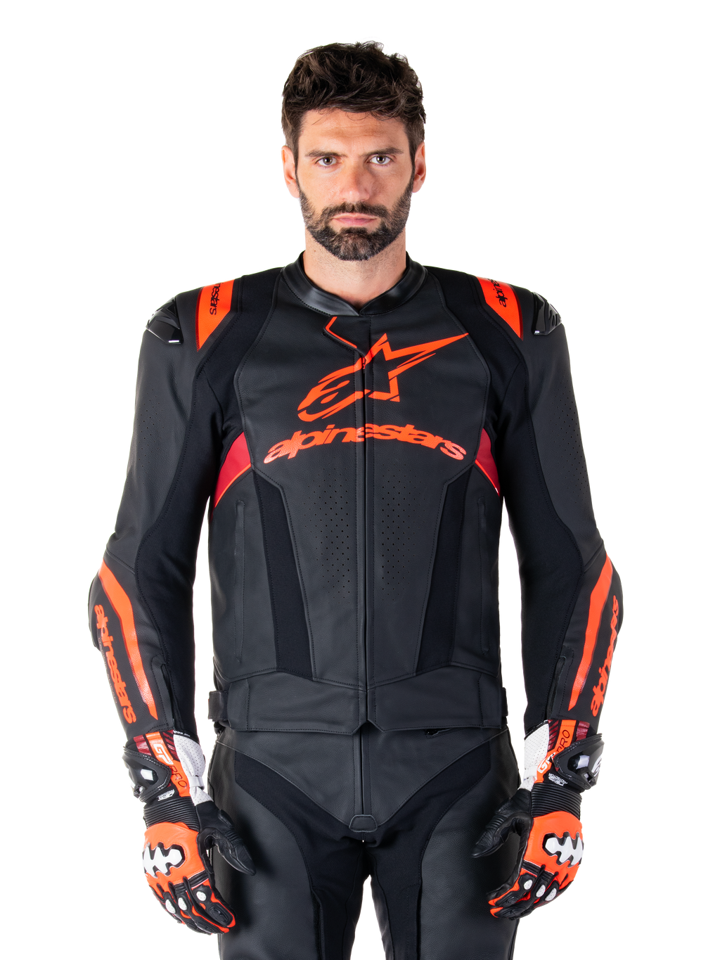 Missile V3 Ignition Leather Jacket - BLACK RACING/SPORT