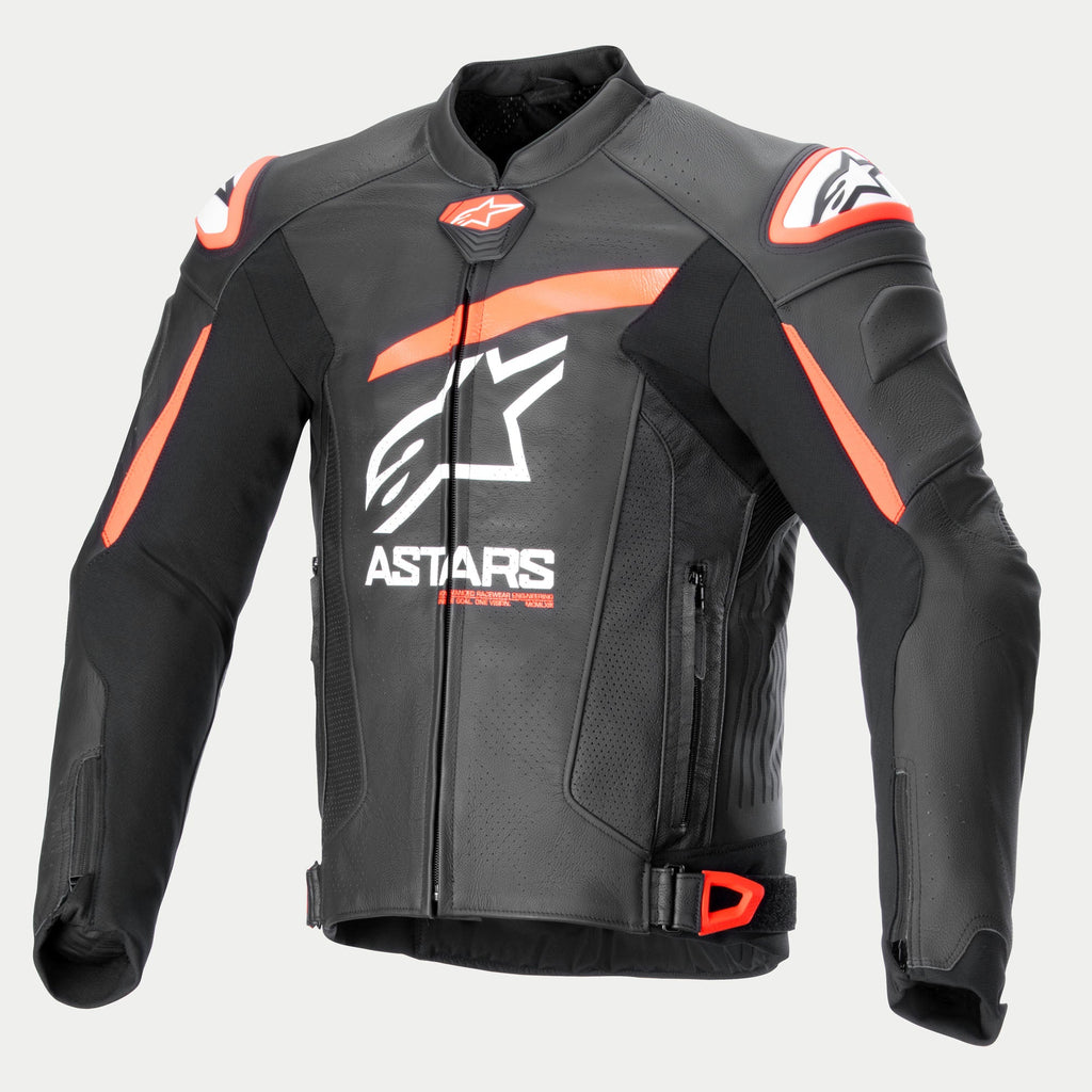 Alpinestars Chaqueta De Cuero GP Plus R V4 Airflow, chaqueta de moto deportiva para hombre, negra, roja y blanca, de cuero con certificación CE