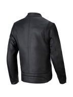 Alpinestars Dyno Leather Jacket, Urban Road Motorcycle Jacket, Men, Black, Bovine Leather, Back View.