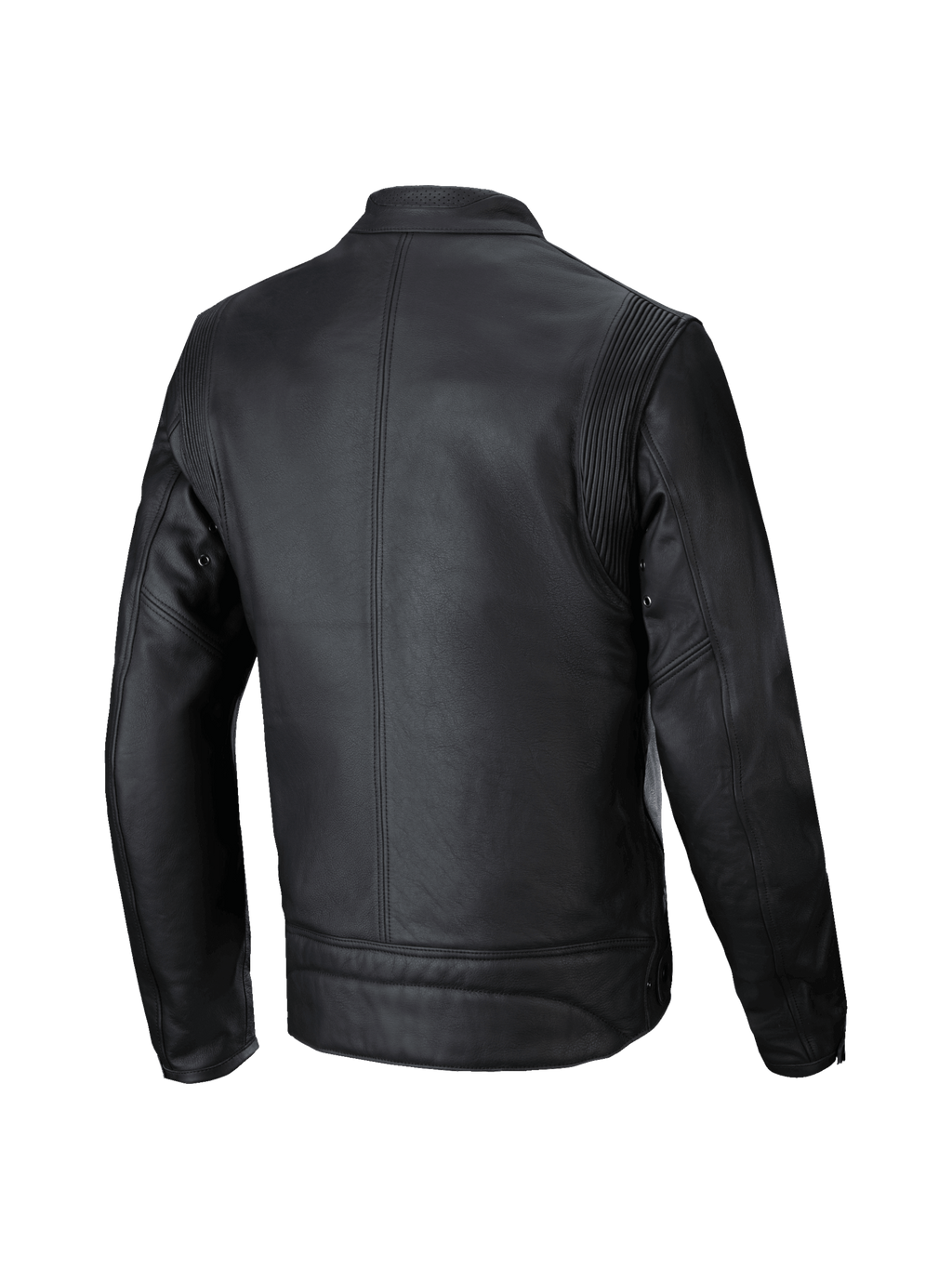 Alpinestars Chaqueta de Cuero Dyno, chaqueta de moto urbana para hombre, negra, de cuero bovino premium, vista trasera