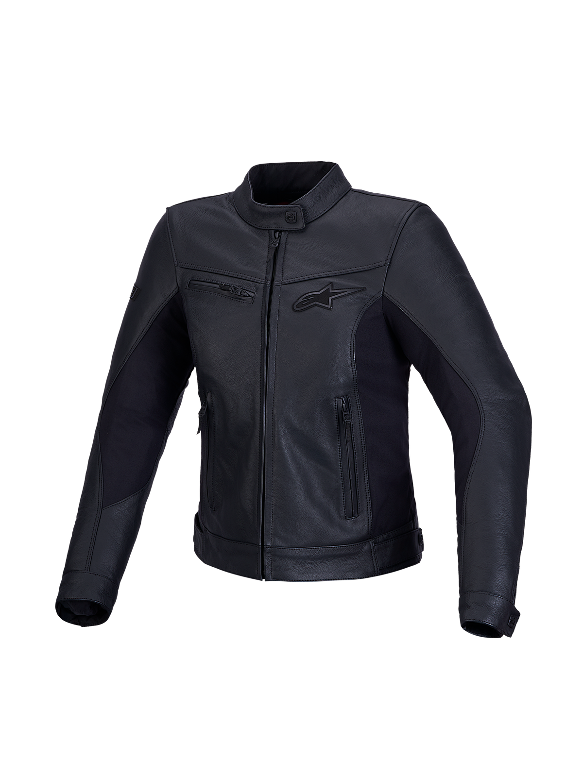 Alpinestars Stella Maver-X Leather Jacket, Women's Motorcycle Jacket, Black, premium soft bovine leather construction, CE certified class A