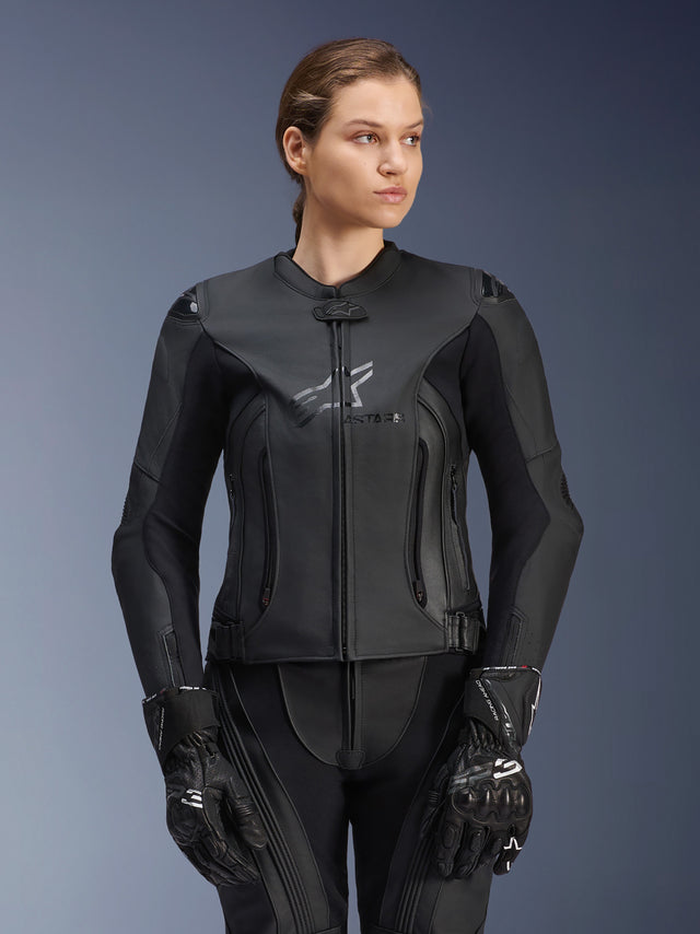 Women Stella GP Plus V4 Leather Jacket