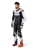 Alpinestars Mono De Cuero 1 Pieza GP-R7, traje de carreras para hombre, blanco y negro, cuero bovino, certificado CE AAA, compatible con Tech-Air.