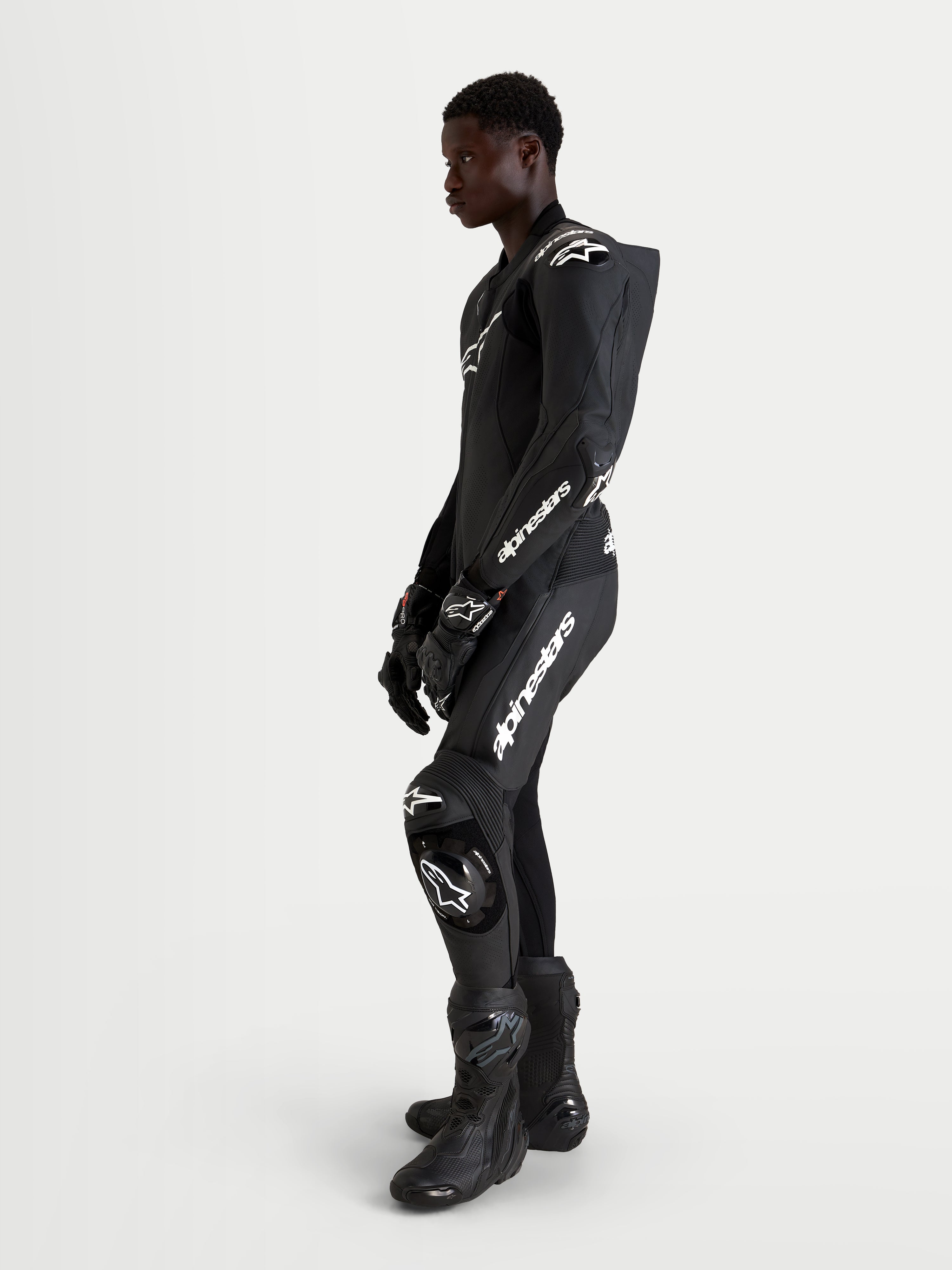 Missile V3 Leather Suit - 1 Piece - Black Motorcycle 1 Piece Suit