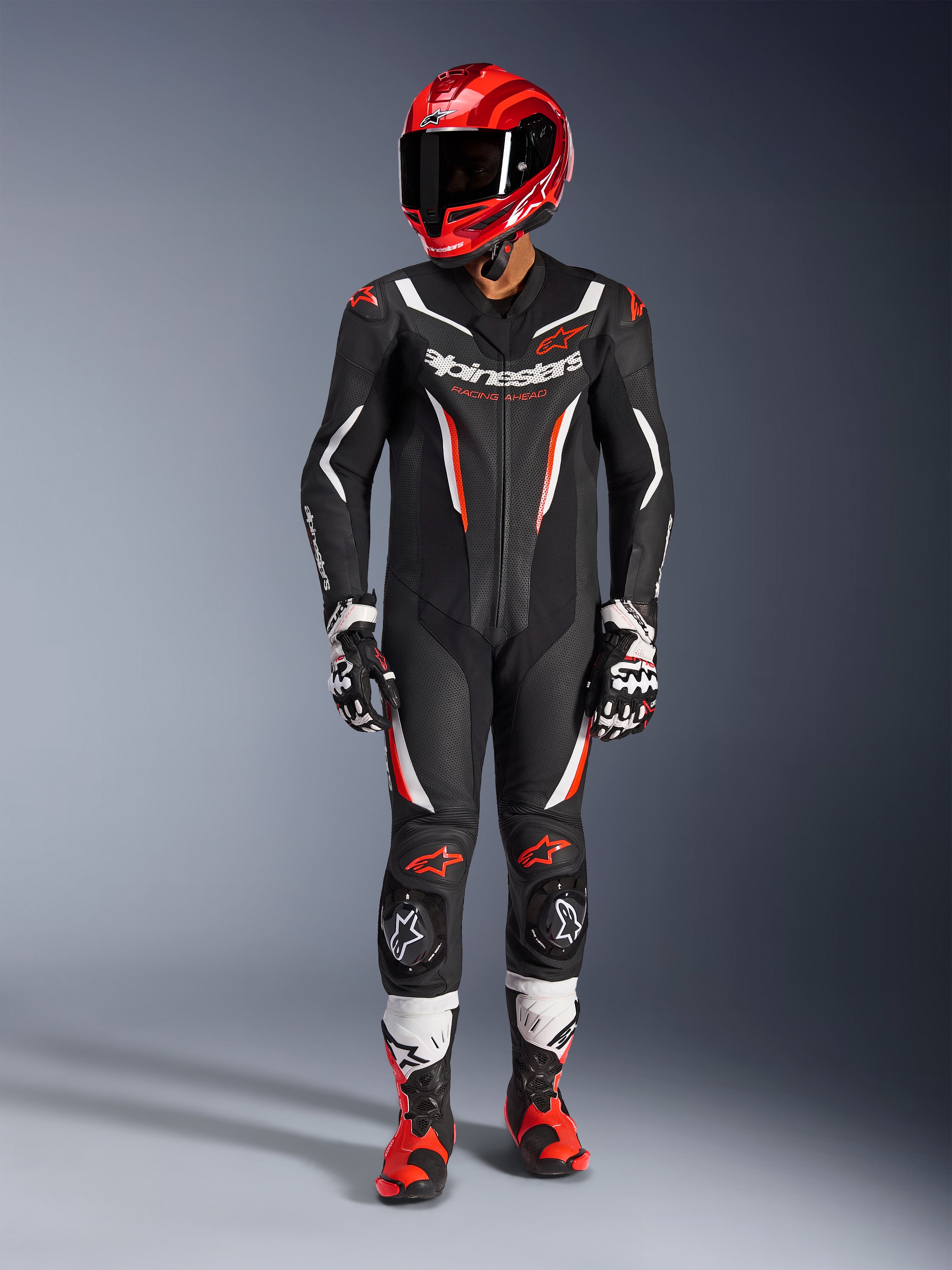 GP Force V2 1Piece - Red Motorcycle Monos | Alpinestars®