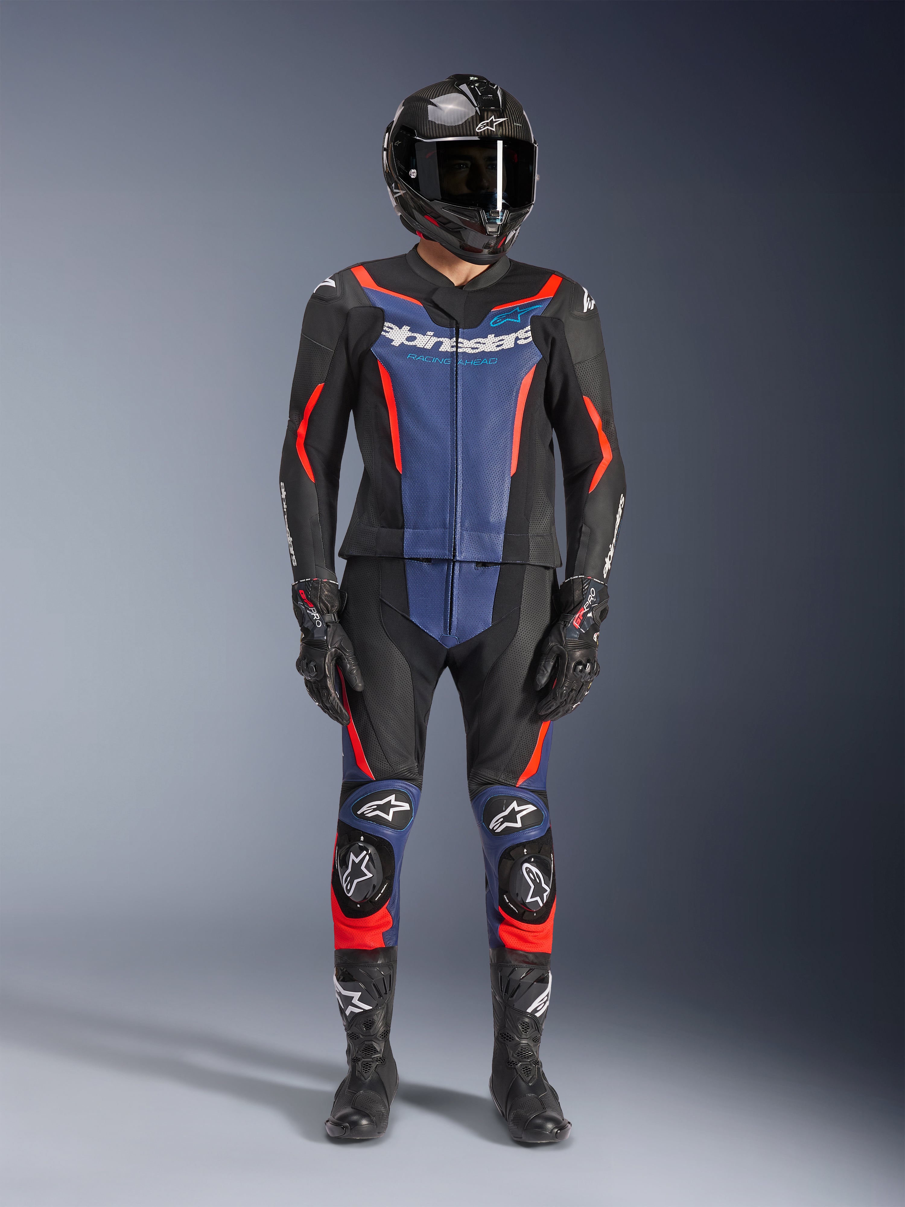 GP Force V2 2Piece - Red Motorcycle Monos | Alpinestars®