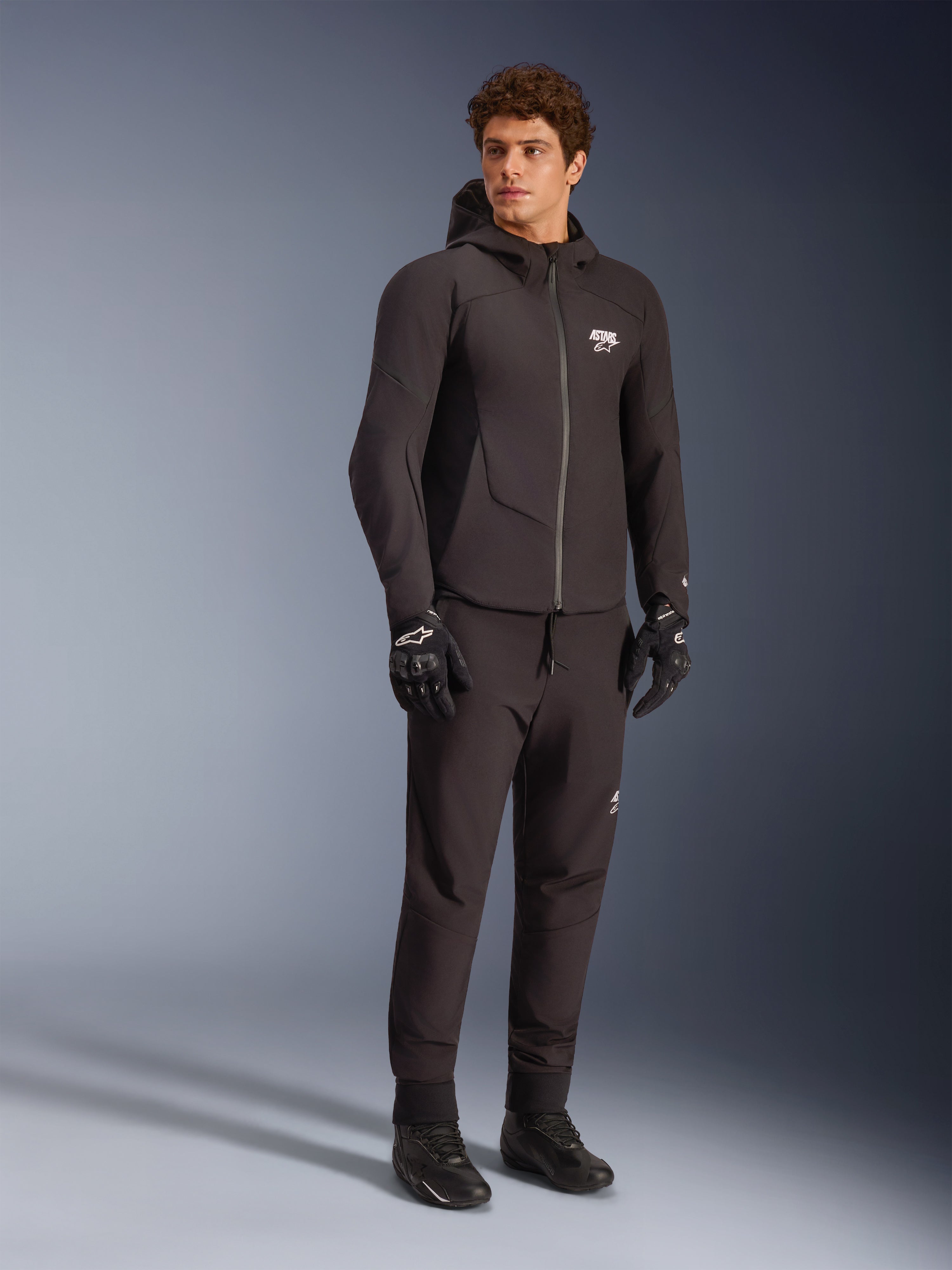 Alpinestars chaqueta Aeroshell impermeable, chaqueta softshell para hombre, negra, para conducción deportiva naked.