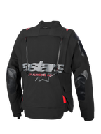 Chaqueta laminada Alpinestars Halo Pro Drystar® XF, chaqueta de moto para aventura, negro y Dark Shadow, construcción textil modular de 3 capas con cremalleras impermeables y paneles de ventilación, diseñada para touring todoterreno