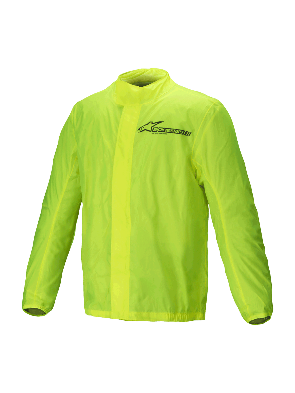 Alpinestars Chaqueta Hurricane Rain V2, chaqueta impermeable para moto, amarilla fluo, diseño ultraligero y plegable con detalles reflectantes del logotipo