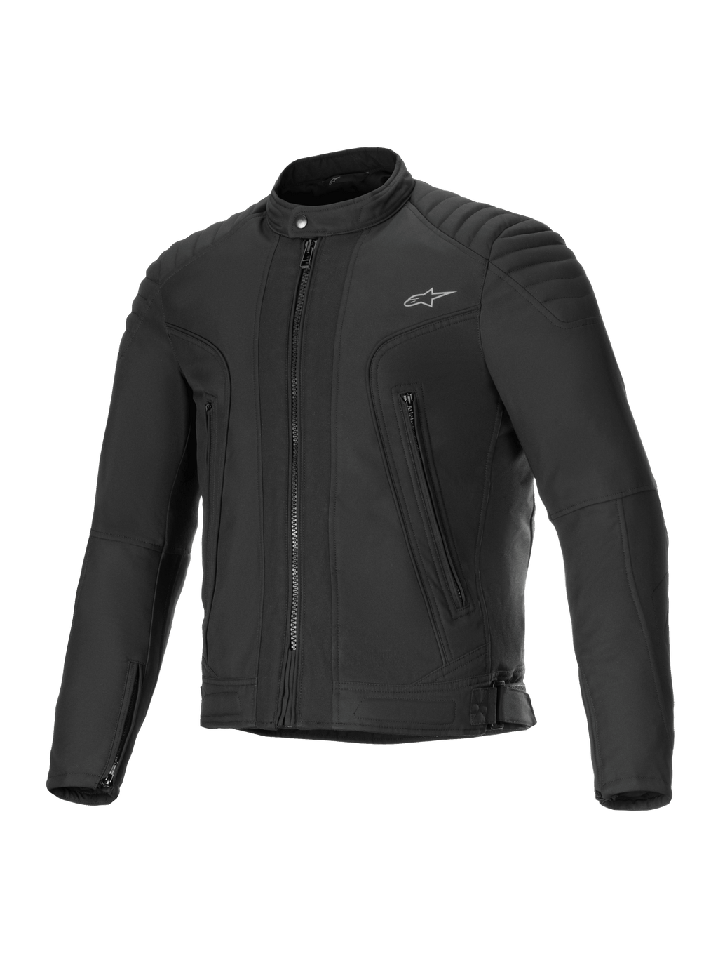 Alpinestars Chaqueta Clayton Resistente Al Agua, chaqueta de moto urbana para hombre en negro, resistente al agua con detalles acolchados en los hombros y bolsillos frontales con cremallera