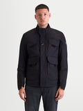 Altan Drystar Chaqueta de Alpinestars, chaqueta de moto urbana contemporánea para hombre, color negro, vista frontal en modelo